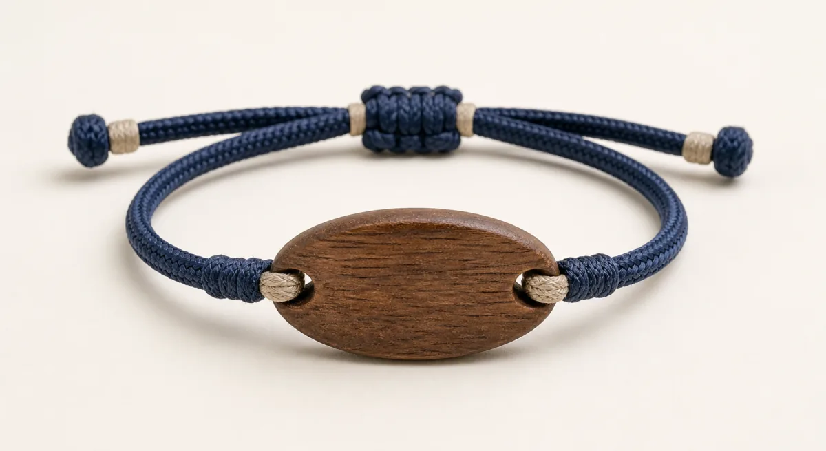 Marine rope and wood RFID wristband