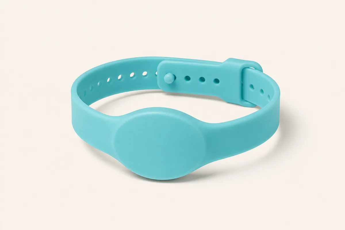 Oval face silicone RFID wristband