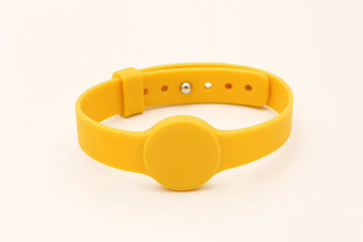 Round face silicone RFID wristband