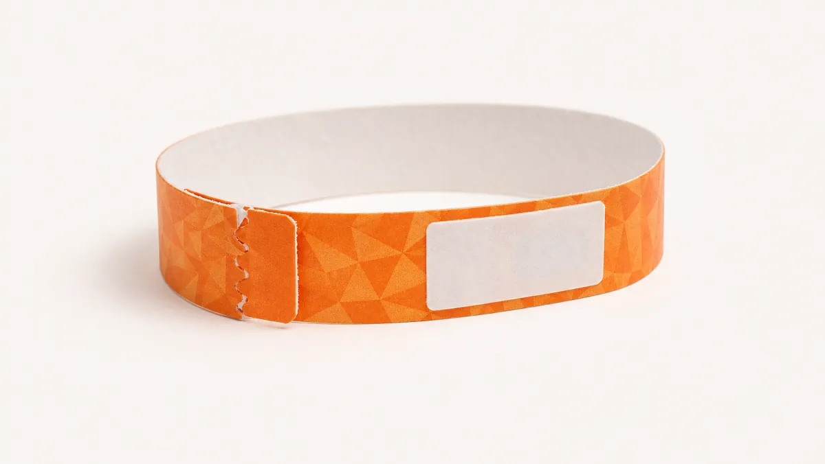 Tear-resistant synthetic RFID wristband