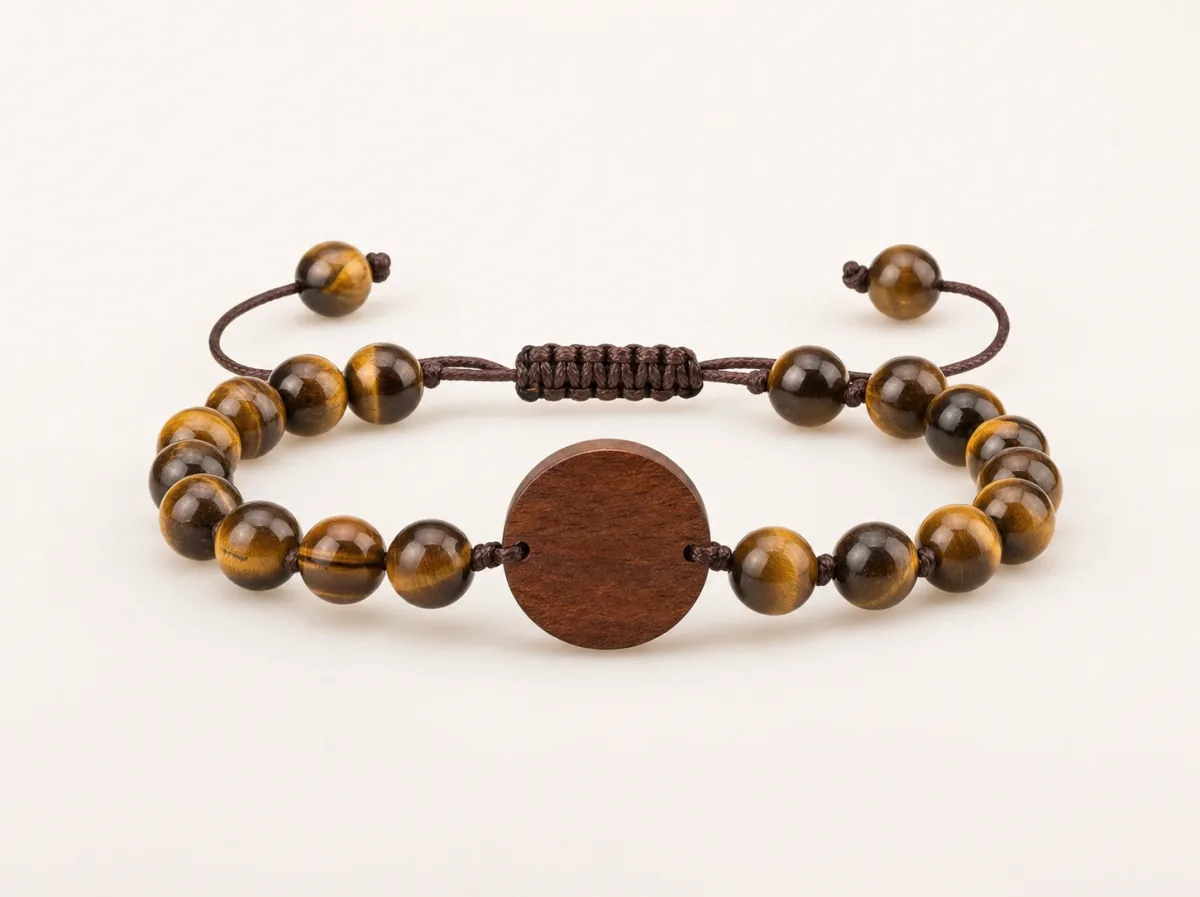 Tiger eye stone bead RFID resort wristband