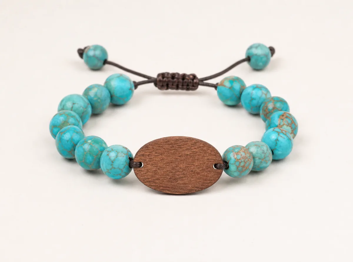 Turquoise stone bead RFID resort wristband