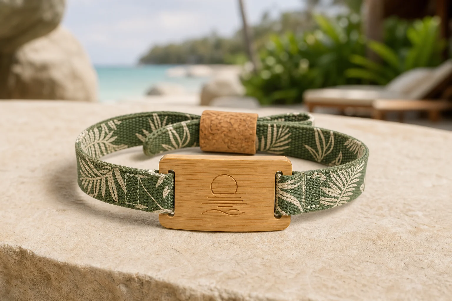 Bamboo SmartCard RFID wristband — Forest Retreat colorway