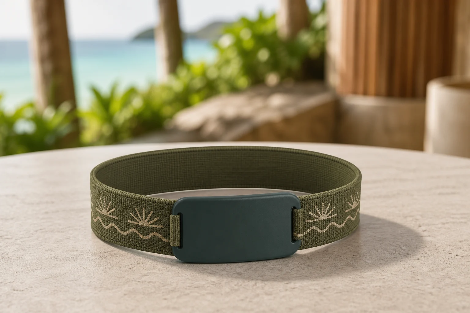Elastic SmartCard RFID wristband — Forest Staff colorway