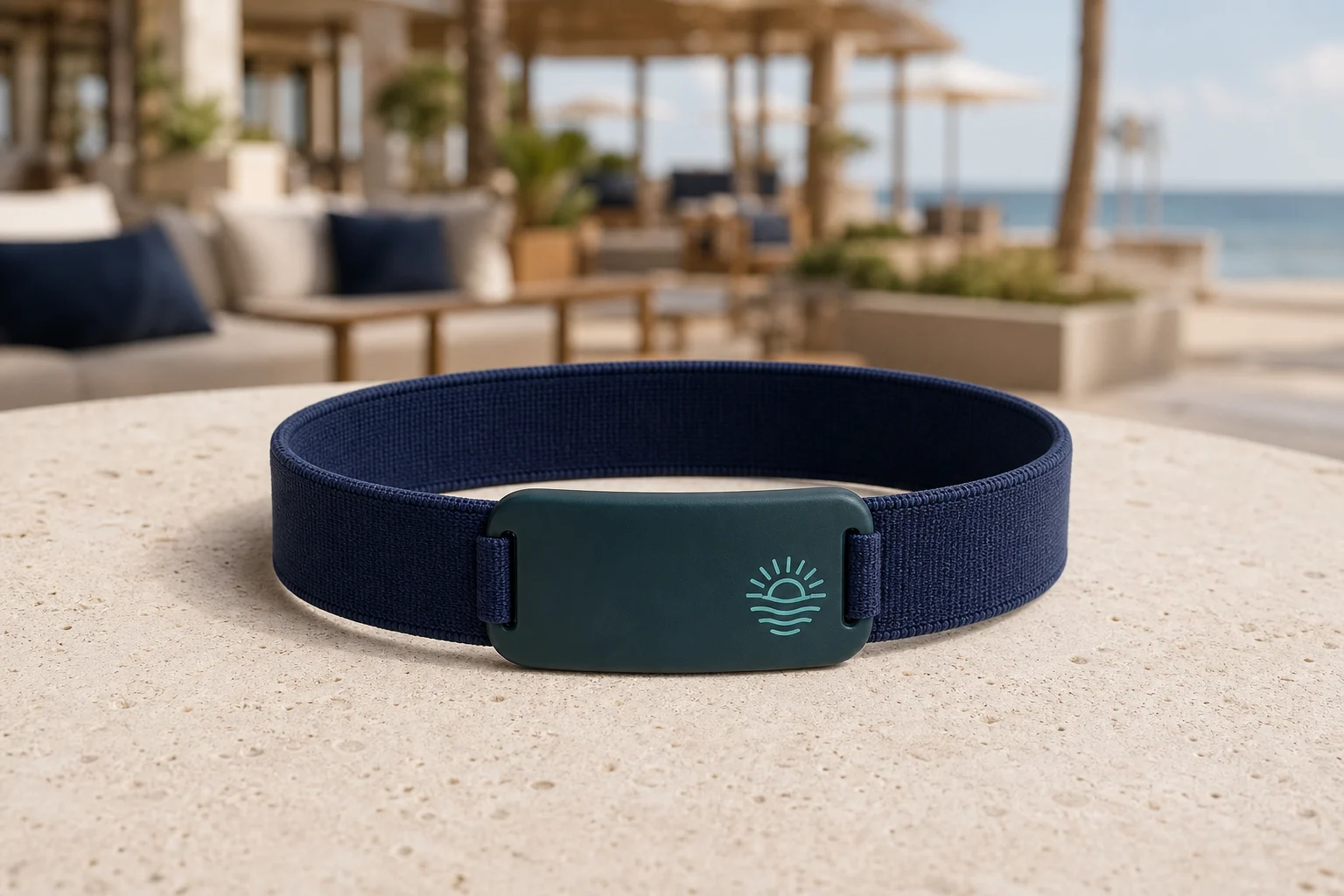 Elastic SmartCard RFID wristband — Navy Member colorway