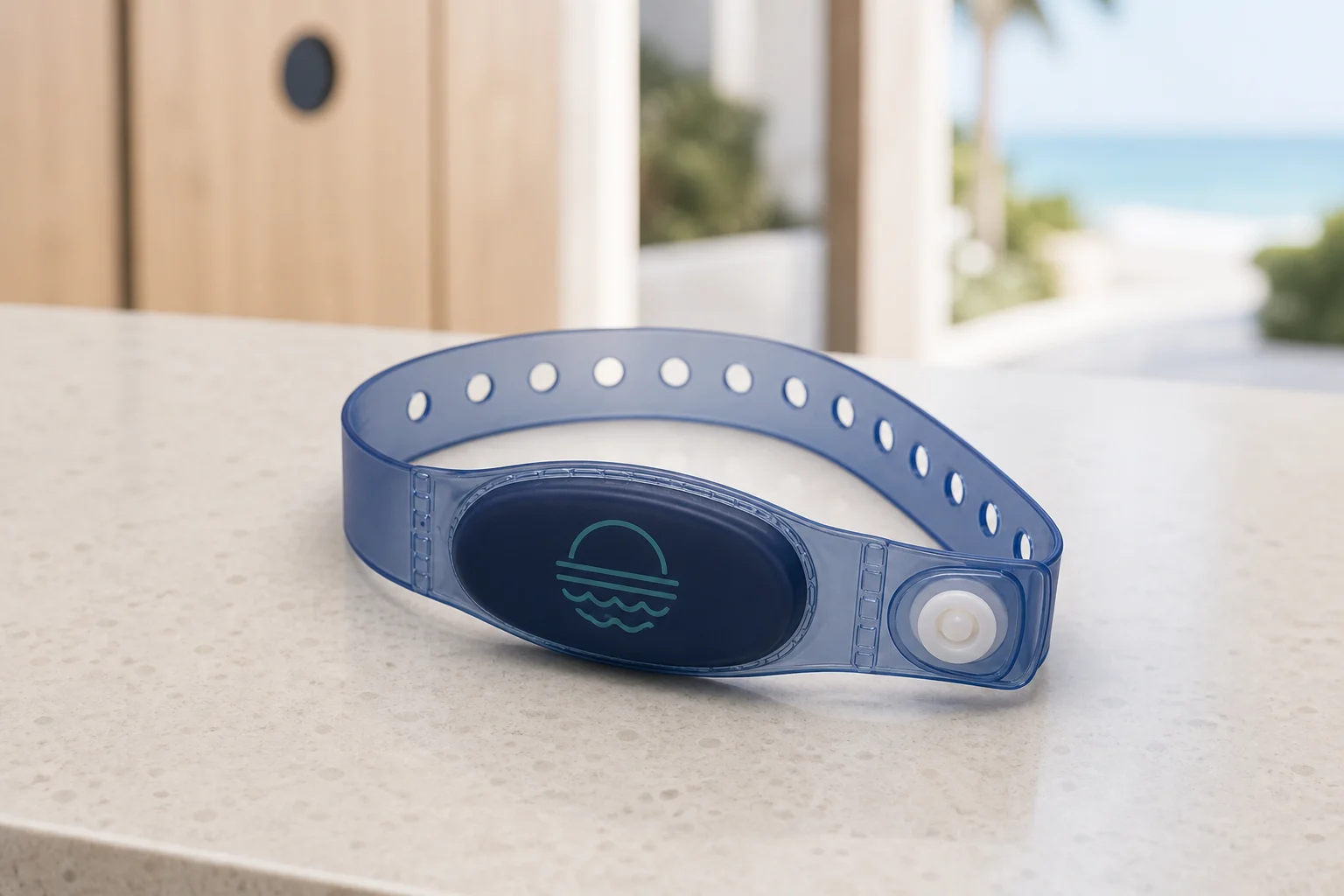 Encapsulated Vinyl RFID wristband — Navy Frost colorway