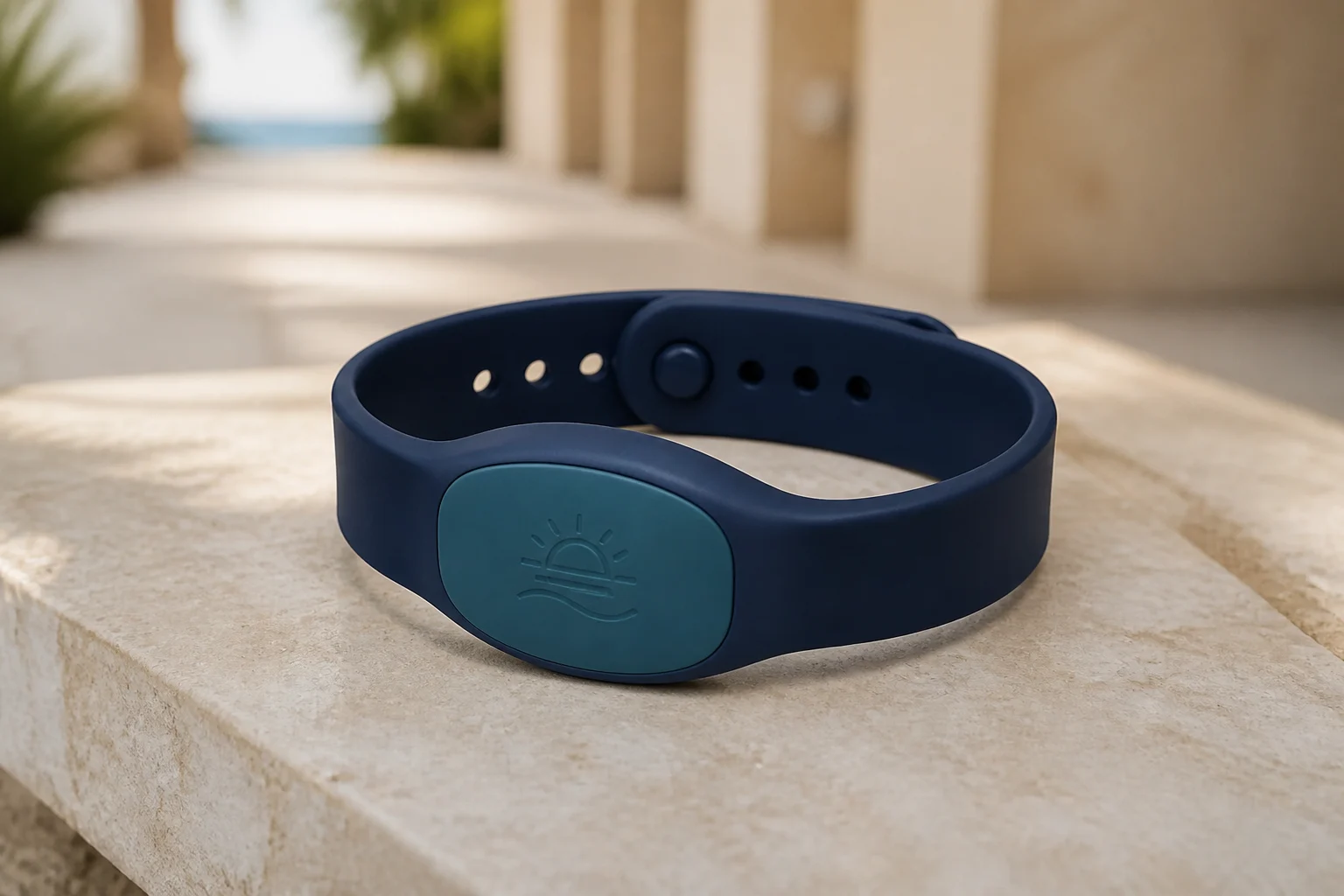 Oblate Thick Strap RFID wristband — Navy Staff colorway