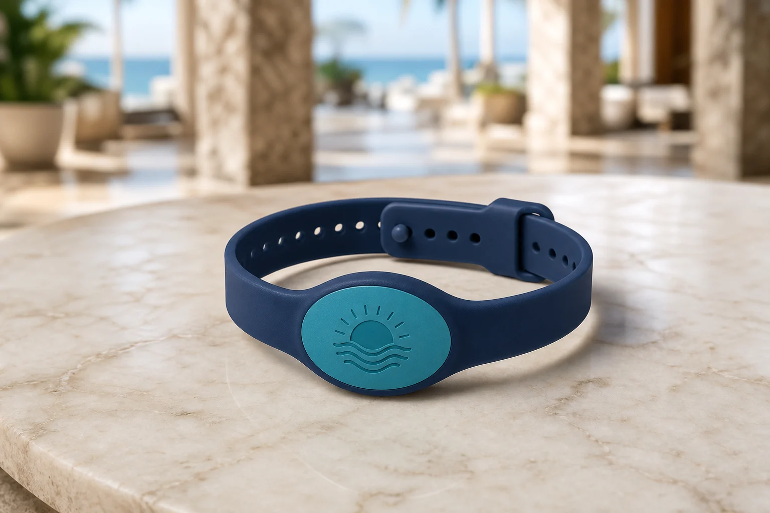 Oval Face RFID wristband — Deep Navy colorway