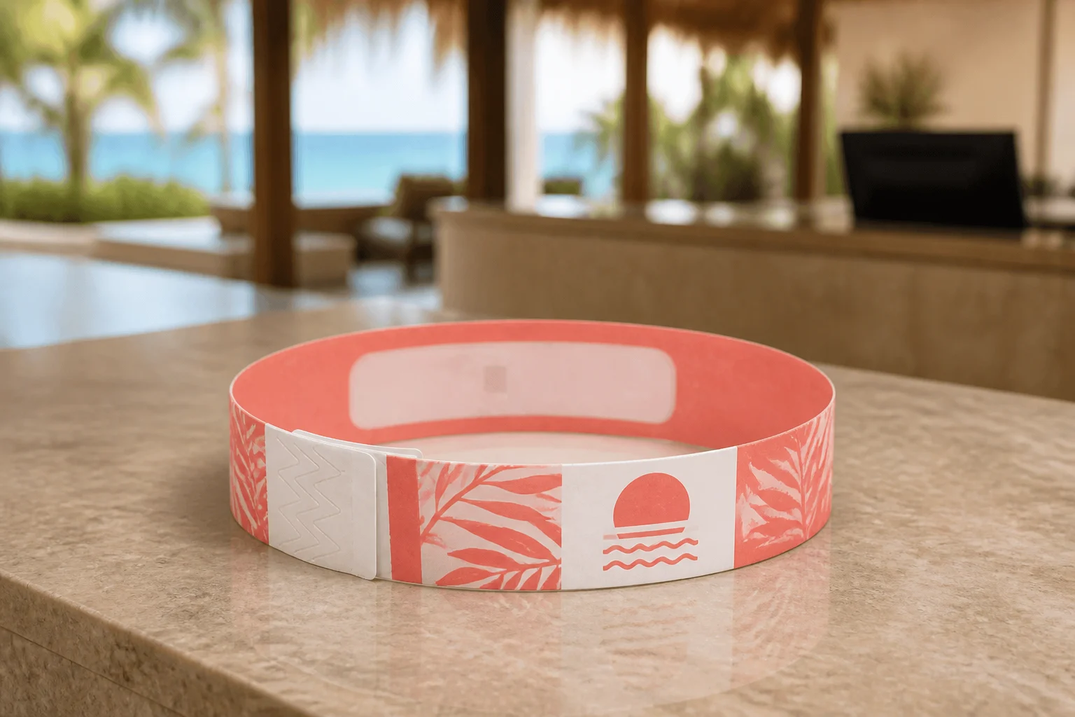 RFID DayPass Paper RFID wristband — Tropical Day Pass colorway