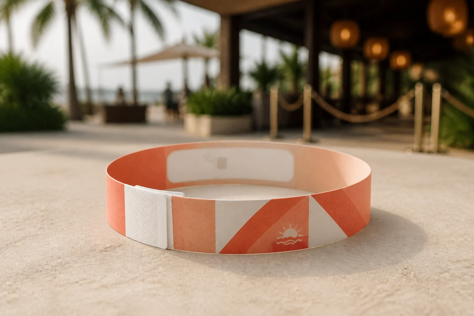 RFID DayPass Paper RFID wristband — Sunset Event colorway