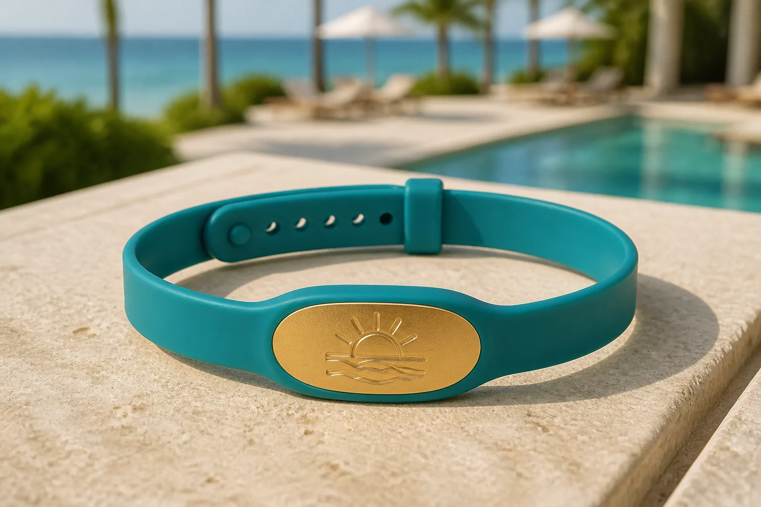 Seamless Classic RFID wristband — Lagoon Two-Tone colorway