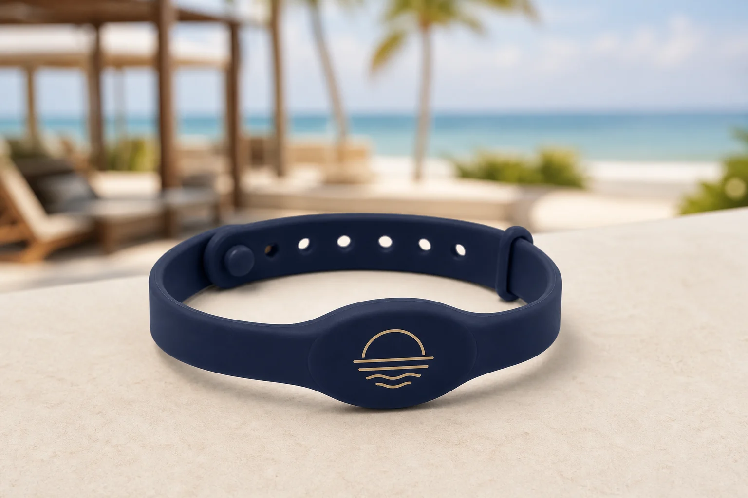 Slim Adjustable RFID wristband — Navy Adult colorway