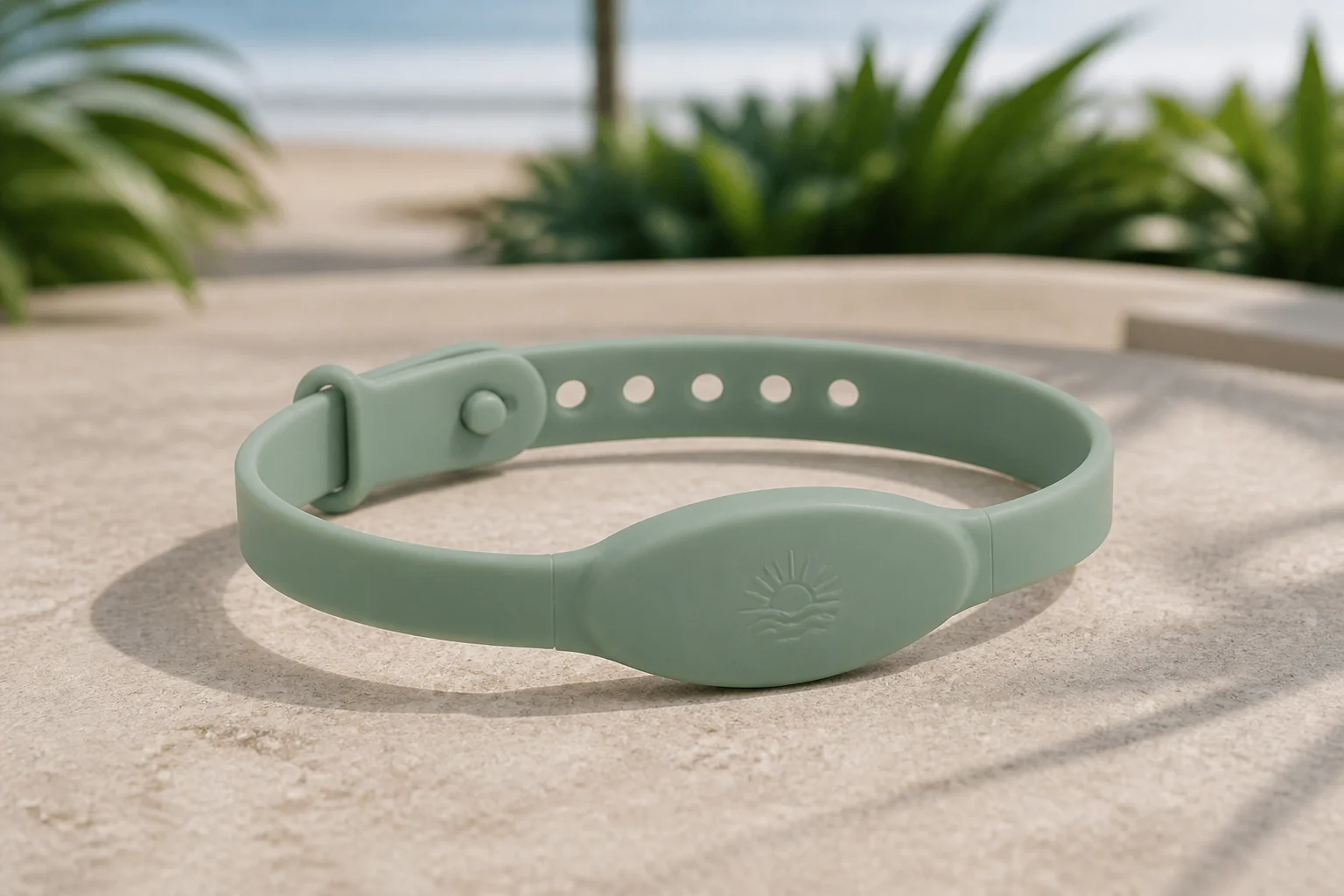Thin Strap Oblate RFID wristband — Eucalyptus colorway