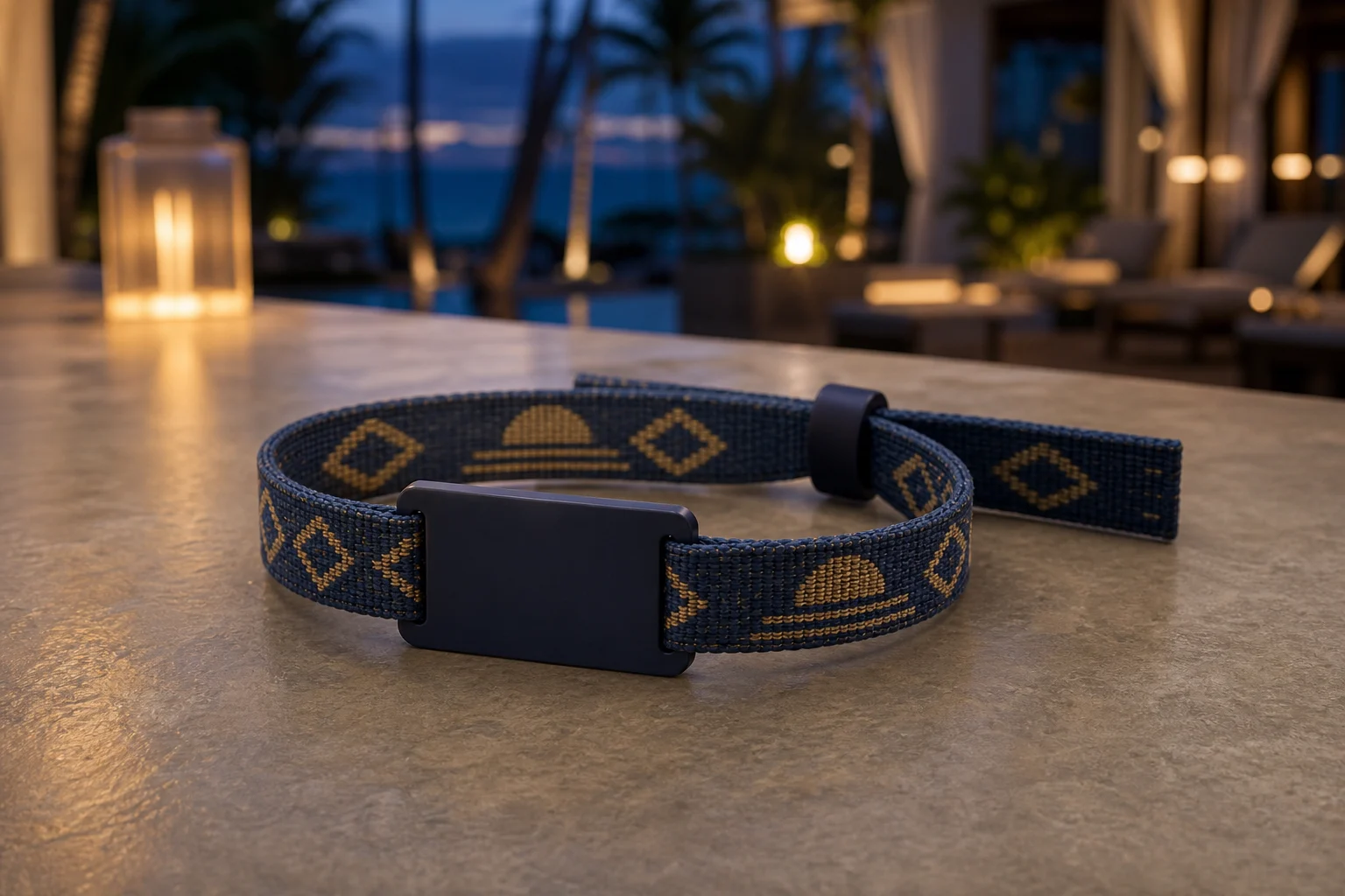 Woven SmartCard RFID wristband — Midnight VIP colorway