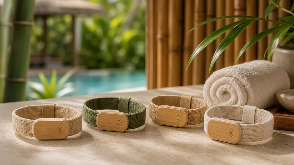 Bamboo RFID wristbands for resort spas
