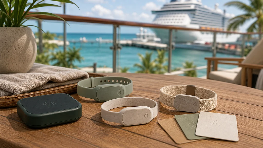 Sustainable RFID wristbands prepared for a Caribbean cruise operation