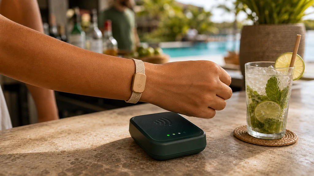 All-inclusive resort RFID wristbands and access reader